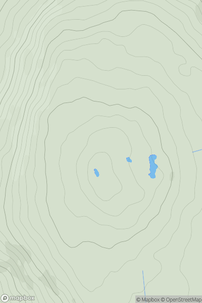 Thumbnail image for Brown Clee Hill showing contour plot for surrounding peak