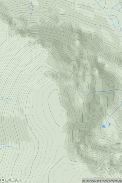 Thumbnail image for Carn Dearg (NW) (old GR) showing contour plot for surrounding peak