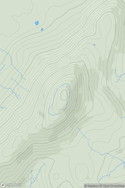 Thumbnail image for Caer Caradoc Hill showing contour plot for surrounding peak