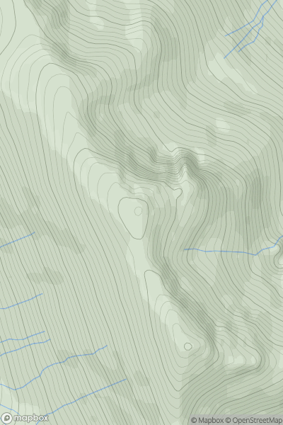 Thumbnail image for Carn Dearg Meadhonach showing contour plot for surrounding peak