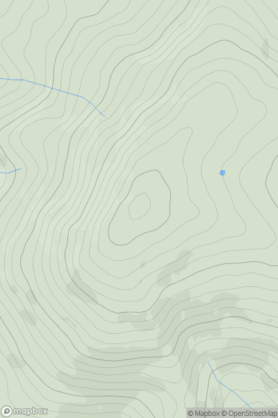 Thumbnail image for Garway Hill showing contour plot for surrounding peak