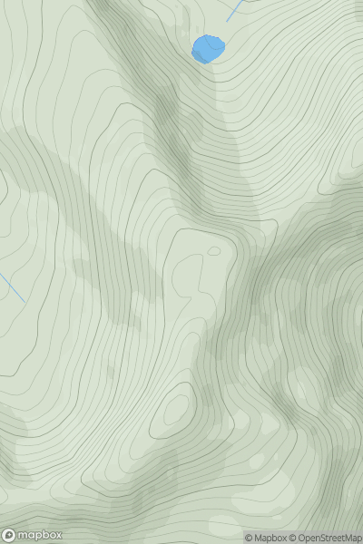 Thumbnail image for Stob Choire Claurigh North Top showing contour plot for surrounding peak