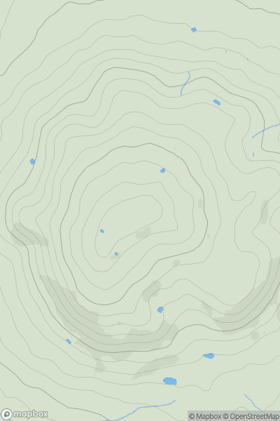 Thumbnail image for Robins Wood Hill showing contour plot for surrounding peak