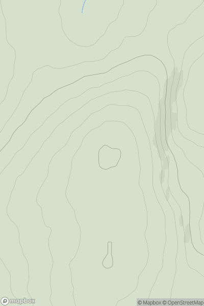 Thumbnail image for Hangingstone Hill showing contour plot for surrounding peak