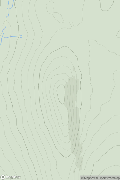 Thumbnail image for Brown Willy showing contour plot for surrounding peak