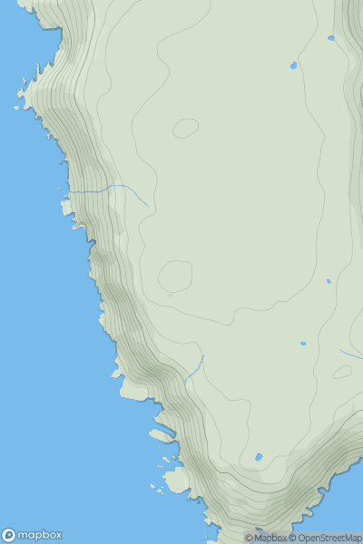 Thumbnail image for Beacon Hill (Lundy) showing contour plot for surrounding peak