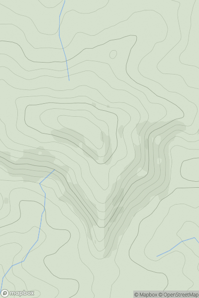 Thumbnail image for Lewesdon Hill showing contour plot for surrounding peak