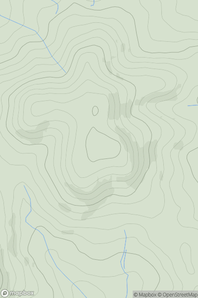 Thumbnail image for Hardown Hill showing contour plot for surrounding peak