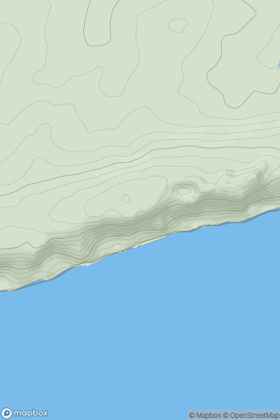 Thumbnail image for Tennyson Down showing contour plot for surrounding peak