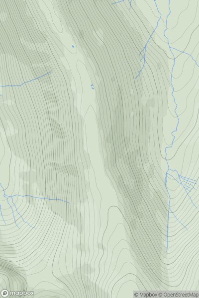 Thumbnail image for Thornthwaite Crag North Top showing contour plot for surrounding peak
