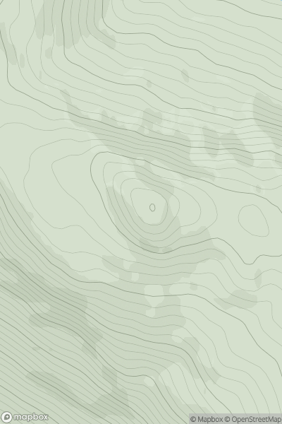 Thumbnail image for Meall an Fhiodhain showing contour plot for surrounding peak