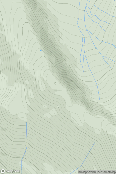 Thumbnail image for Meall Dhamh showing contour plot for surrounding peak