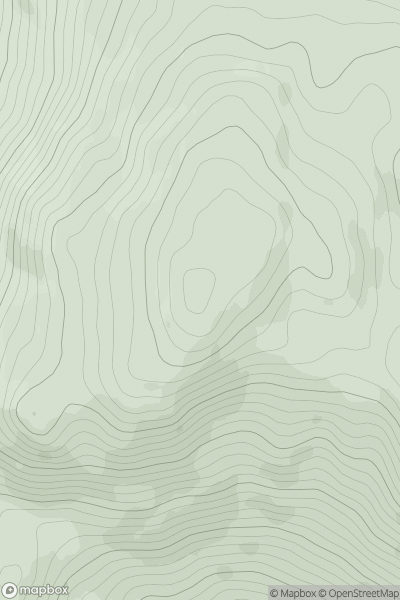 Thumbnail image for Meall an Fhiodhain West Top showing contour plot for surrounding peak