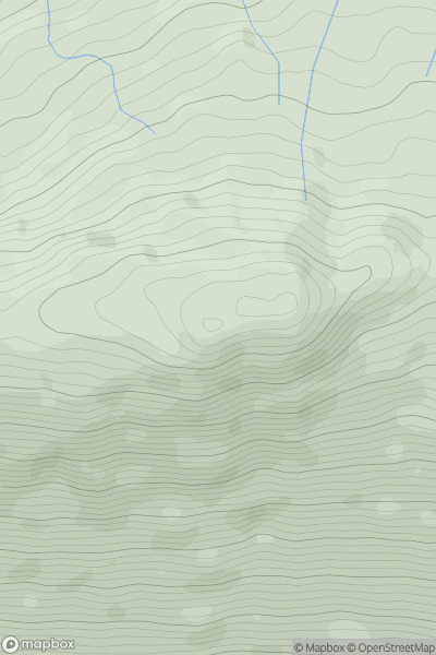 Thumbnail image for Binnein an Fhidhleir showing contour plot for surrounding peak