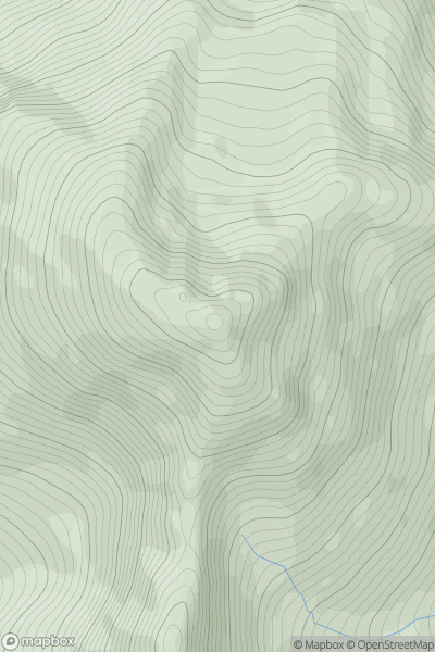 Thumbnail image for Sgurr a' Mhaim showing contour plot for surrounding peak