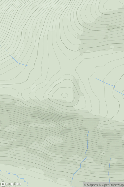 Thumbnail image for Beinn Chuirn South Top showing contour plot for surrounding peak