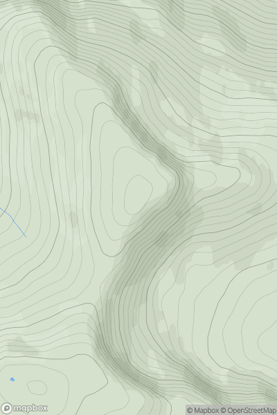 Thumbnail image for Creag an Fheadain showing contour plot for surrounding peak