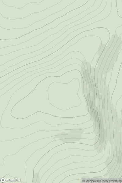 Thumbnail image for Meall Buidhe West Top showing contour plot for surrounding peak