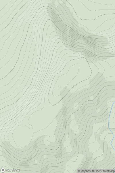 Thumbnail image for Sgiath Chuil East Top showing contour plot for surrounding peak