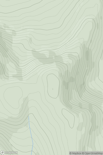 Thumbnail image for Meall na Samhna showing contour plot for surrounding peak