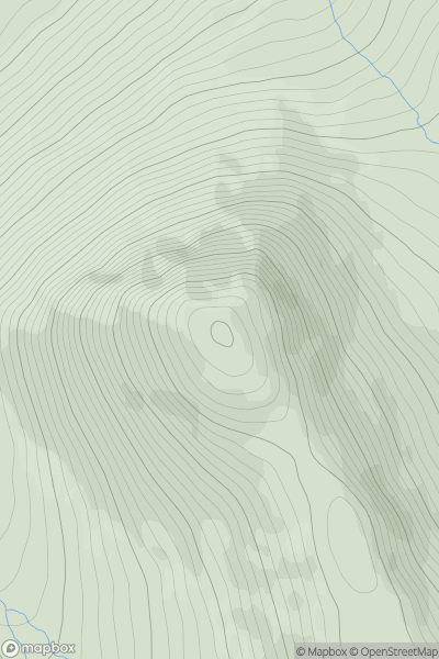 Thumbnail image for Creag an Tulabhain showing contour plot for surrounding peak