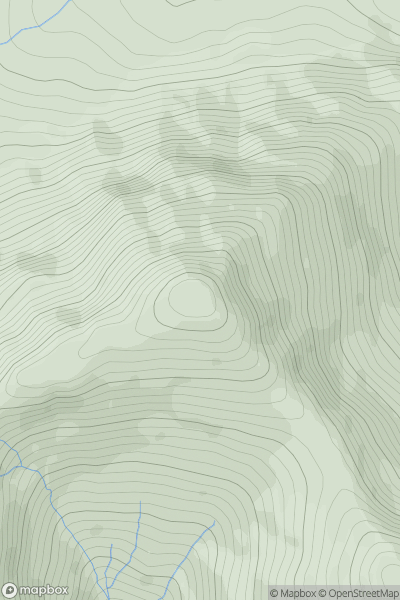 Thumbnail image for Sron Gharbh (Sron Garbh) showing contour plot for surrounding peak