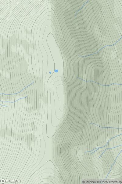 Thumbnail image for Aonach Dubh a' Ghlinne showing contour plot for surrounding peak
