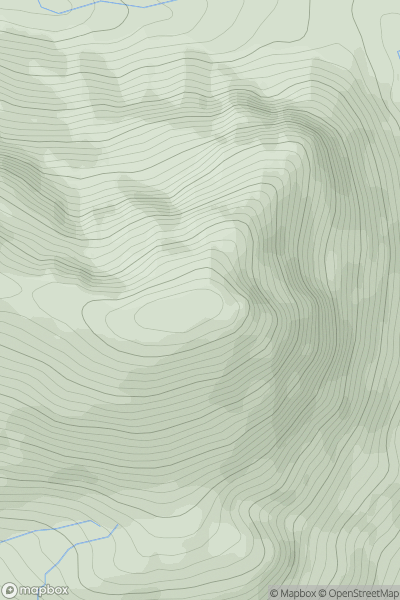 Thumbnail image for Beinn Fhionnlaidh East Top showing contour plot for surrounding peak
