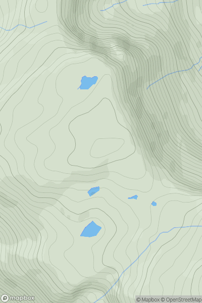 Thumbnail image for Sgorr Dhonuill West Top showing contour plot for surrounding peak