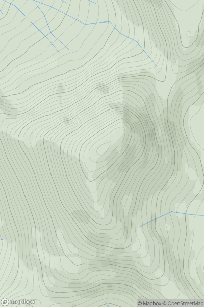 Thumbnail image for Cruach Ardrain SW Top showing contour plot for surrounding peak