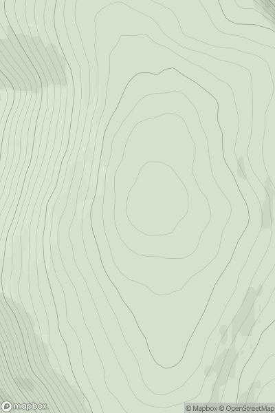 Thumbnail image for Creagan na Beinne showing contour plot for surrounding peak