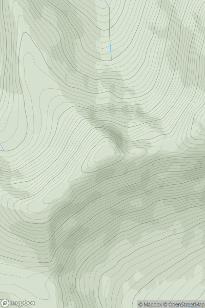 Thumbnail image for Meall nan Tri Tighearnan showing contour plot for surrounding peak