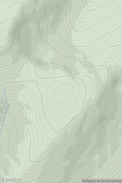 Thumbnail image for Beinn Toaig showing contour plot for surrounding peak