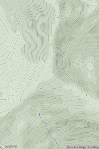 Thumbnail image for Binnein Mor South Top showing contour plot for surrounding peak