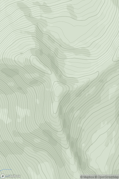 Thumbnail image for Na Gruagaichean showing contour plot for surrounding peak