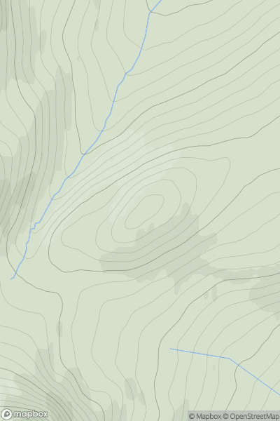 Thumbnail image for Meall na Brachdlach showing contour plot for surrounding peak