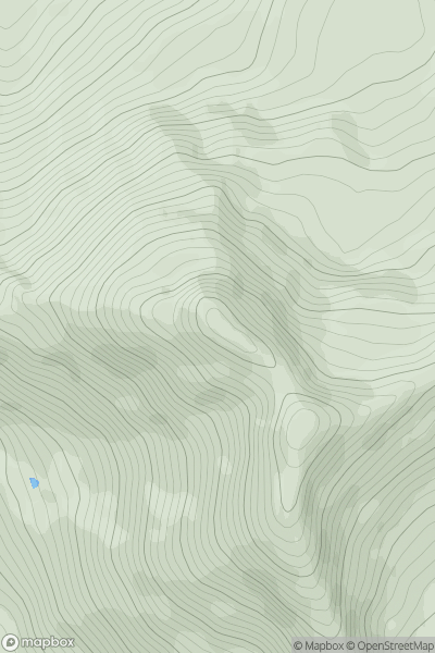 Thumbnail image for Na Gruagaichean NW Top (Na Gruagaichean North Top) showing contour plot for surrounding peak