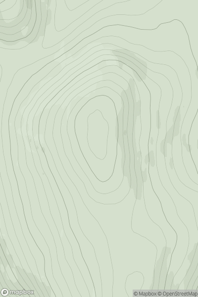Thumbnail image for Carn a' Chiaraidh showing contour plot for surrounding peak