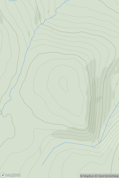 Thumbnail image for Leac an Taobhain showing contour plot for surrounding peak