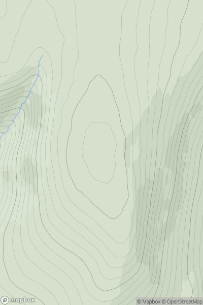 Thumbnail image for Sron a' Chleirich showing contour plot for surrounding peak