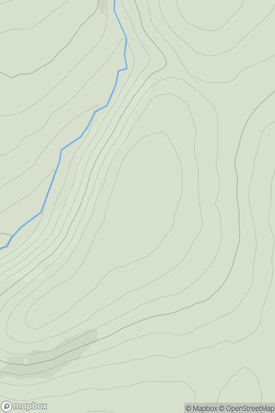 Thumbnail image for Uchd a' Chlarsair showing contour plot for surrounding peak