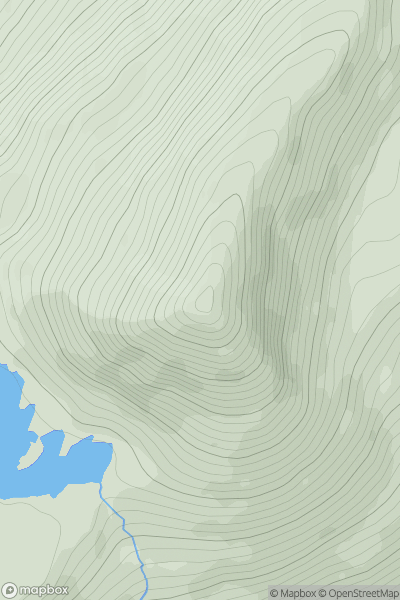 Thumbnail image for Sgurr Eilde Mor showing contour plot for surrounding peak