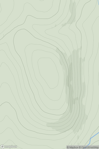 Thumbnail image for Meall Tionail na Beinne Brice showing contour plot for surrounding peak