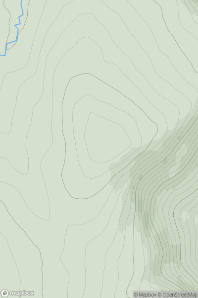 Thumbnail image for Meall Odhar Ailleag showing contour plot for surrounding peak