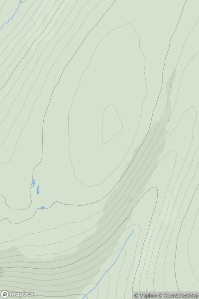 Thumbnail image for Bac na Creige showing contour plot for surrounding peak