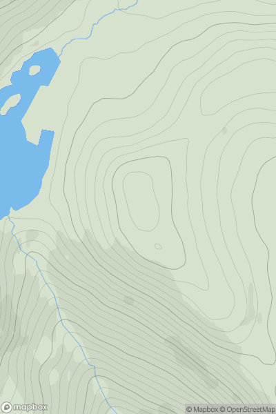 Thumbnail image for Carn a' Chlarsaich showing contour plot for surrounding peak
