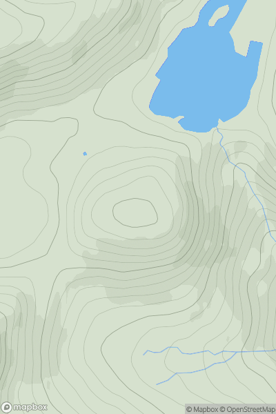 Thumbnail image for Glas Tulaichean North Top showing contour plot for surrounding peak
