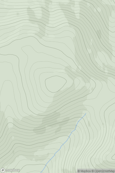 Thumbnail image for Meall Ruigh Mor Thearlaich showing contour plot for surrounding peak