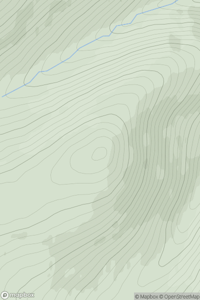 Thumbnail image for Geal Charn NE Top showing contour plot for surrounding peak