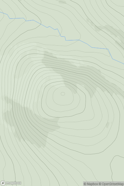 Thumbnail image for Meall an Tionail showing contour plot for surrounding peak